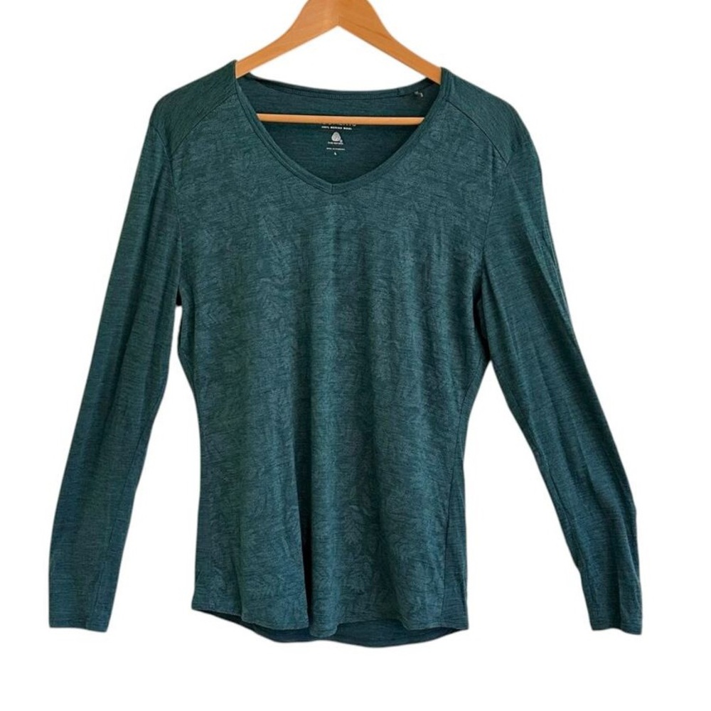 Elegant Teal Long Sleeve Top